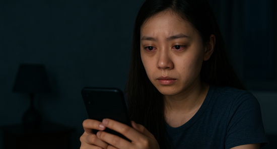 熄燈後滑手機太可怕！眼睛病變增三成，專家警告這習慣要改！